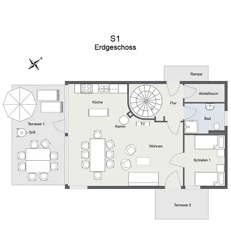 Wiesengeflüster S1 - Mit Sauna, Kamin Und Workation An Der Müritz Ferienhaus
